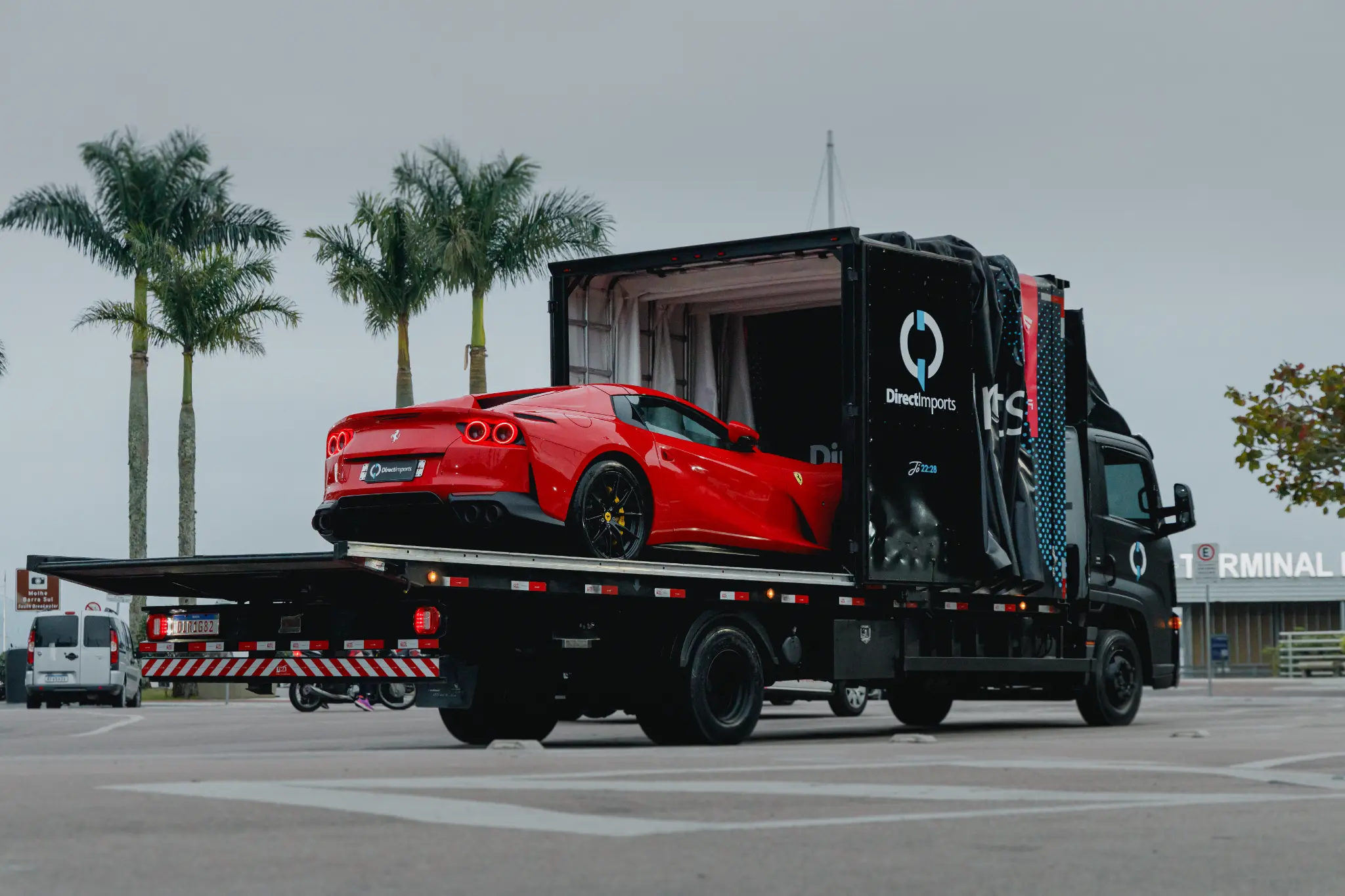 Ferrari 812 GTS on transport